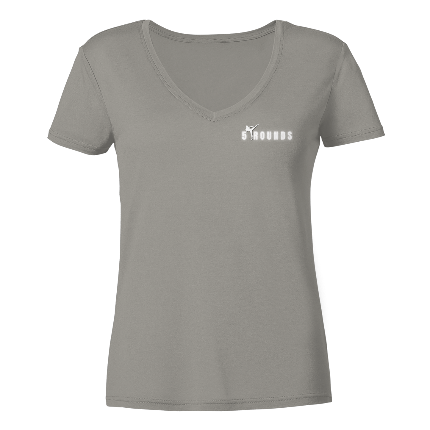 5 ROUNDS Ladies V-Neck Shirt – Premium Bio V-Neck für Damen