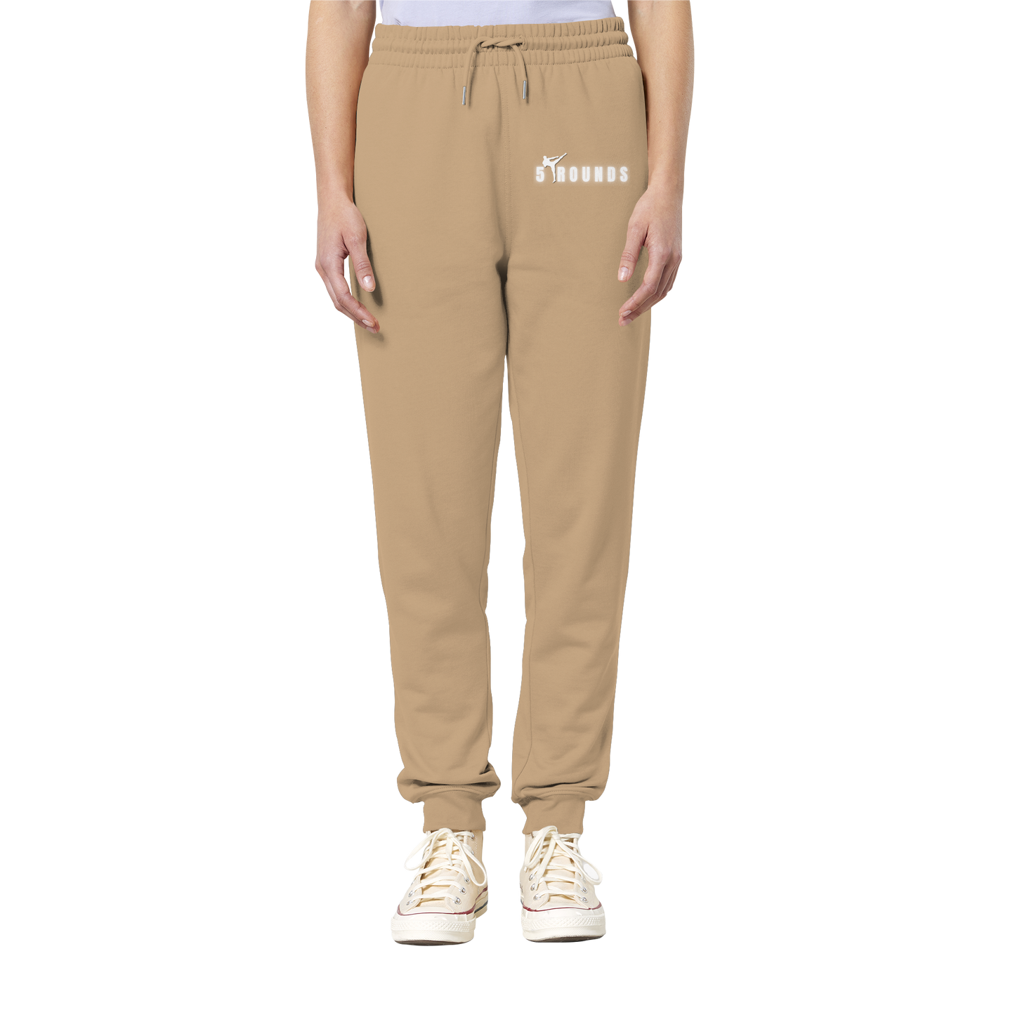 5 ROUNDS Logo Weis - Organic Jogger Pants