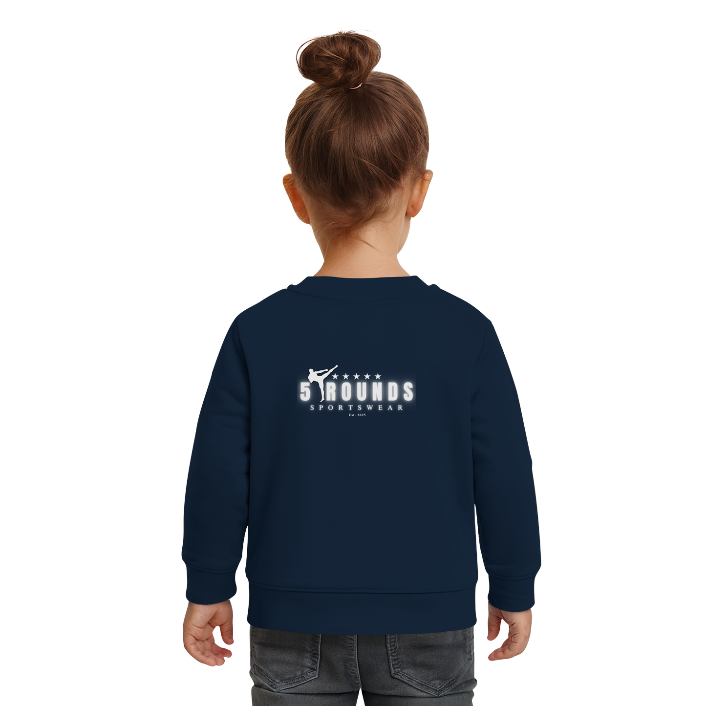 5 ROUNDS Logo Weis  - Baby Organic Sweatshirt