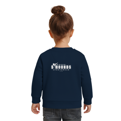 5 ROUNDS Logo Weis  - Baby Organic Sweatshirt