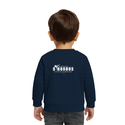 5 ROUNDS Logo Weis  - Baby Organic Sweatshirt