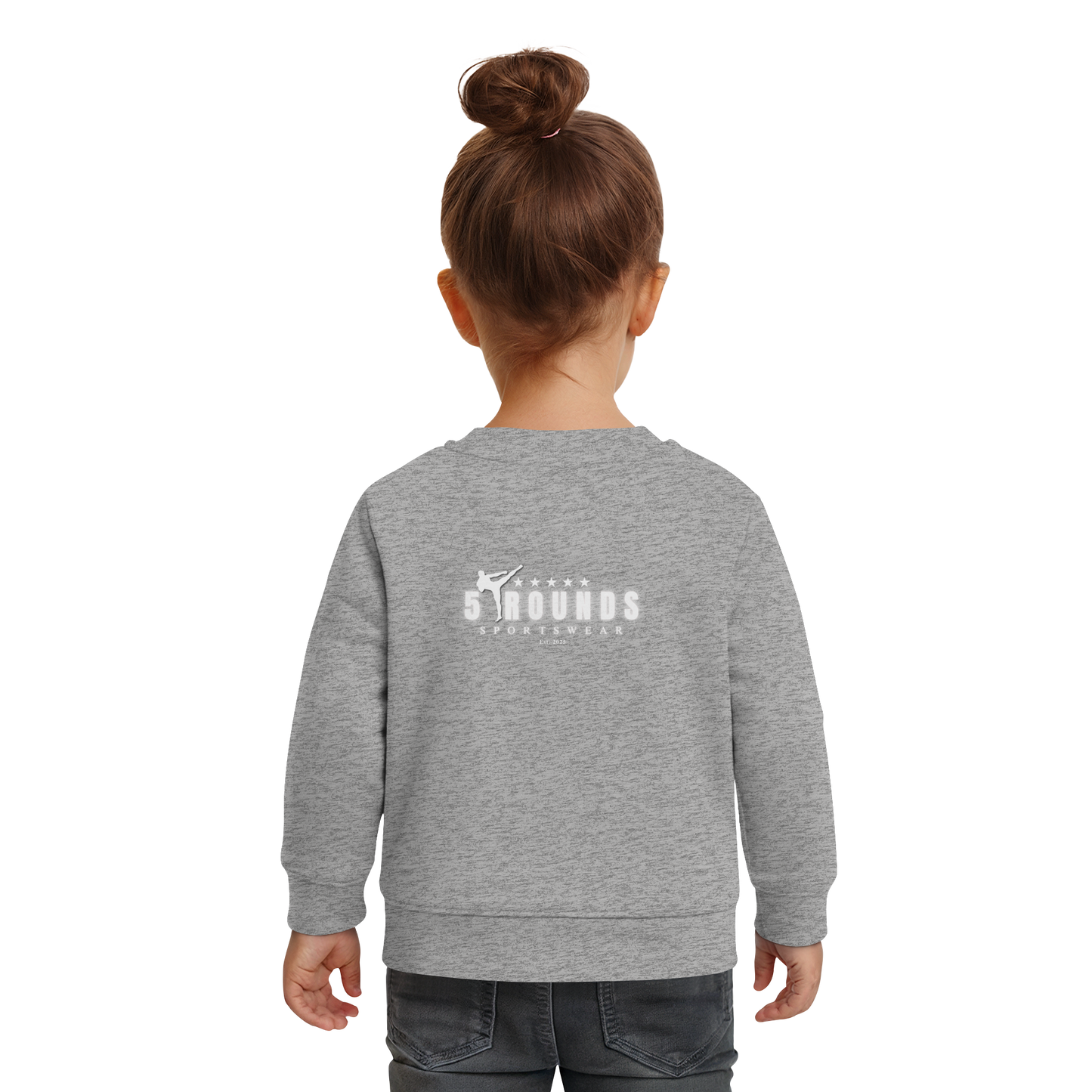 5 ROUNDS Logo Weis  - Baby Organic Sweatshirt