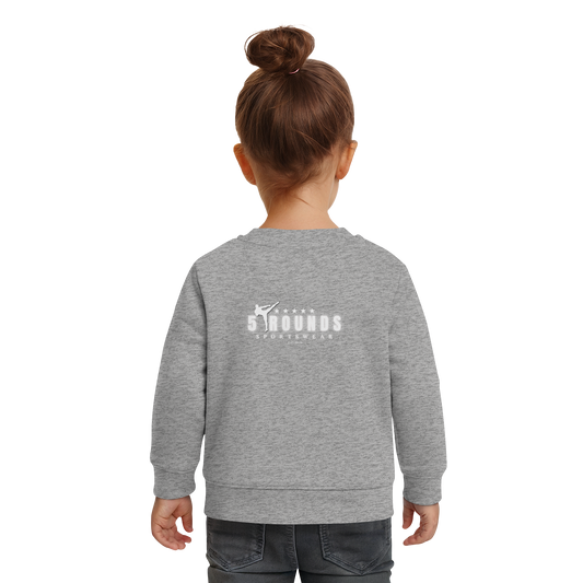 5 ROUNDS Logo Weis  - Baby Organic Sweatshirt