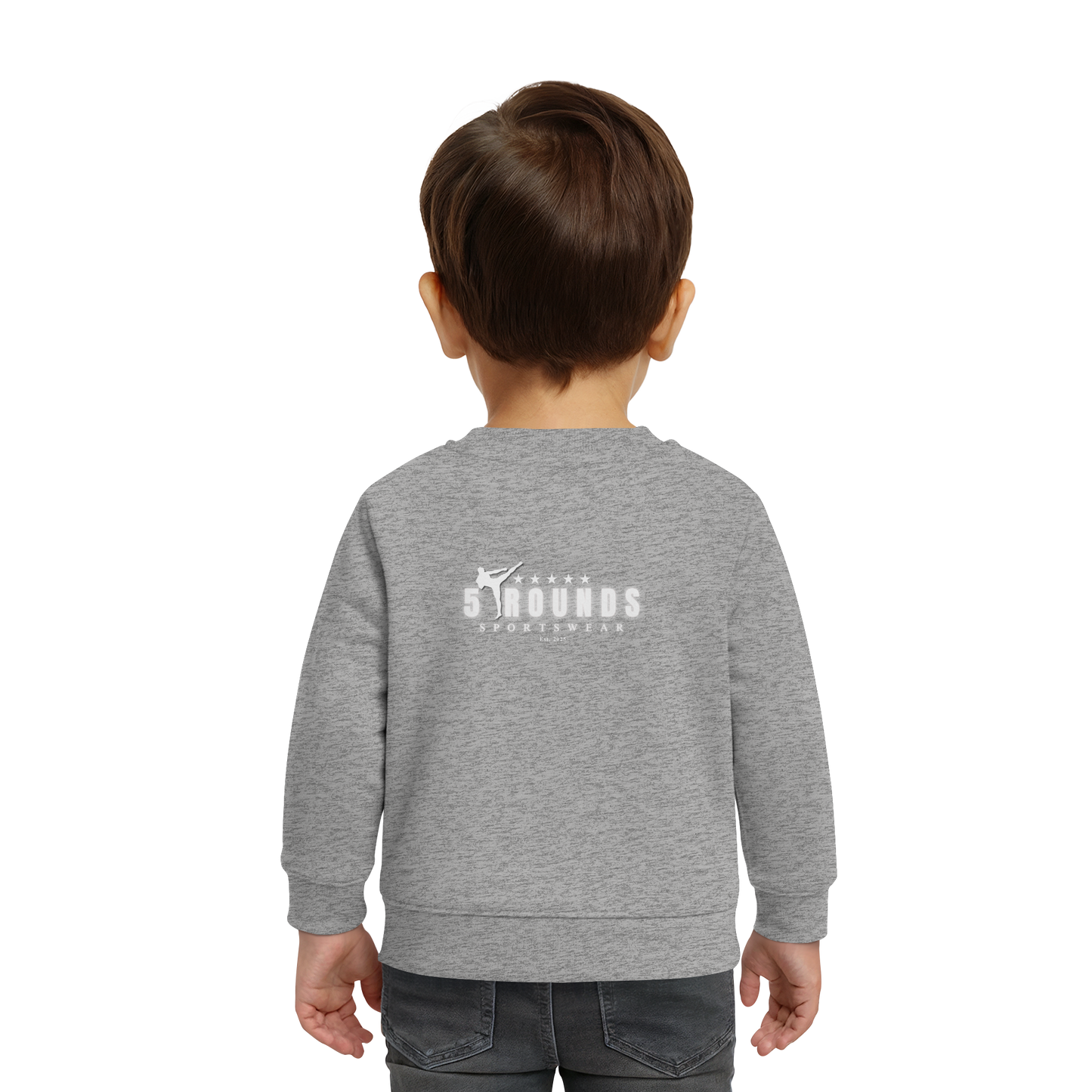 5 ROUNDS Logo Weis  - Baby Organic Sweatshirt
