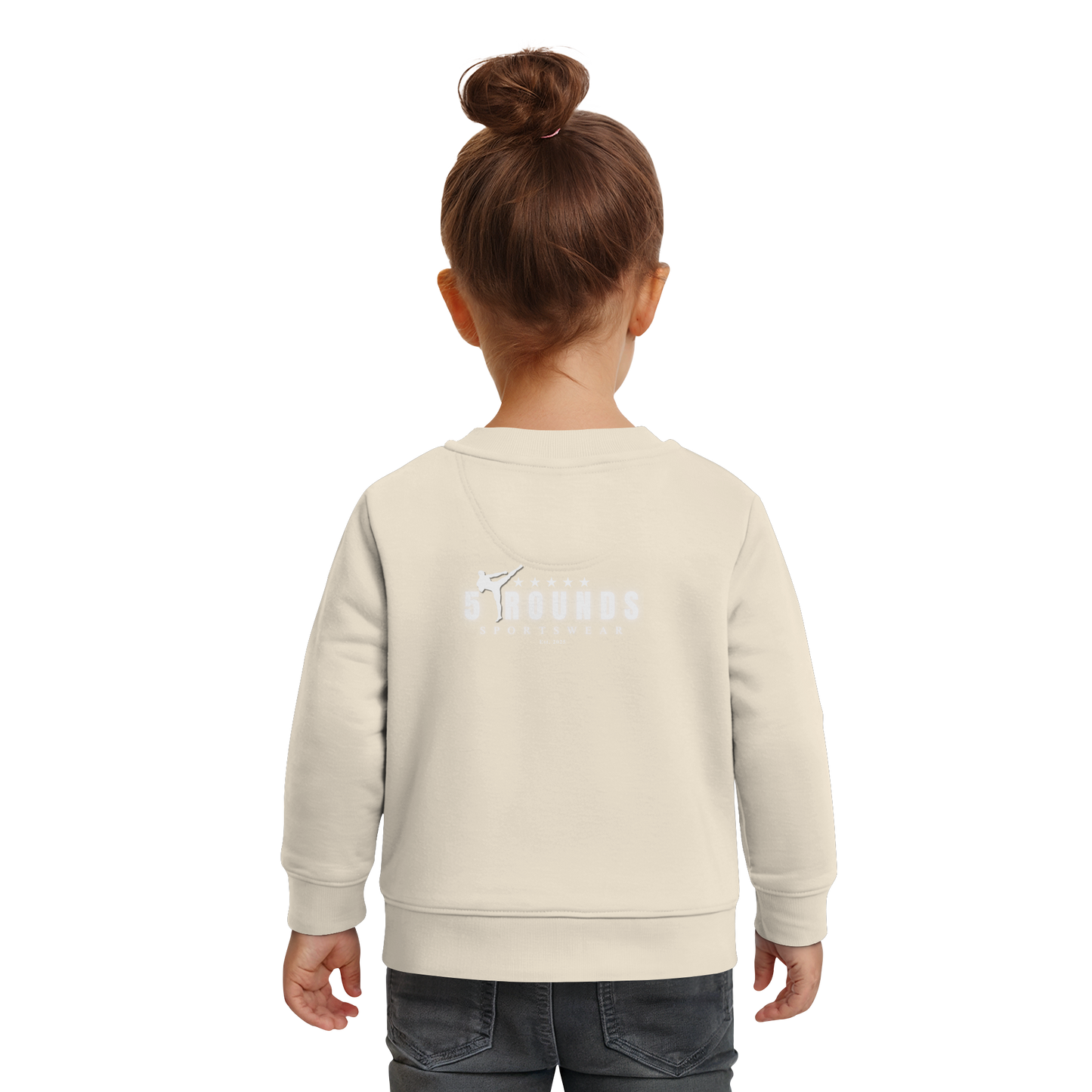 5 ROUNDS Logo Weis  - Baby Organic Sweatshirt