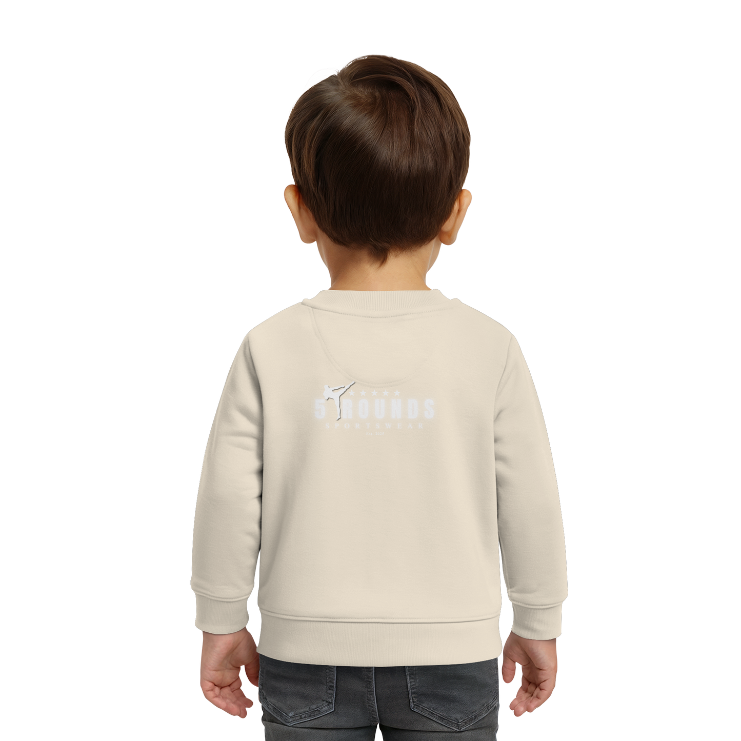 5 ROUNDS Logo Weis  - Baby Organic Sweatshirt