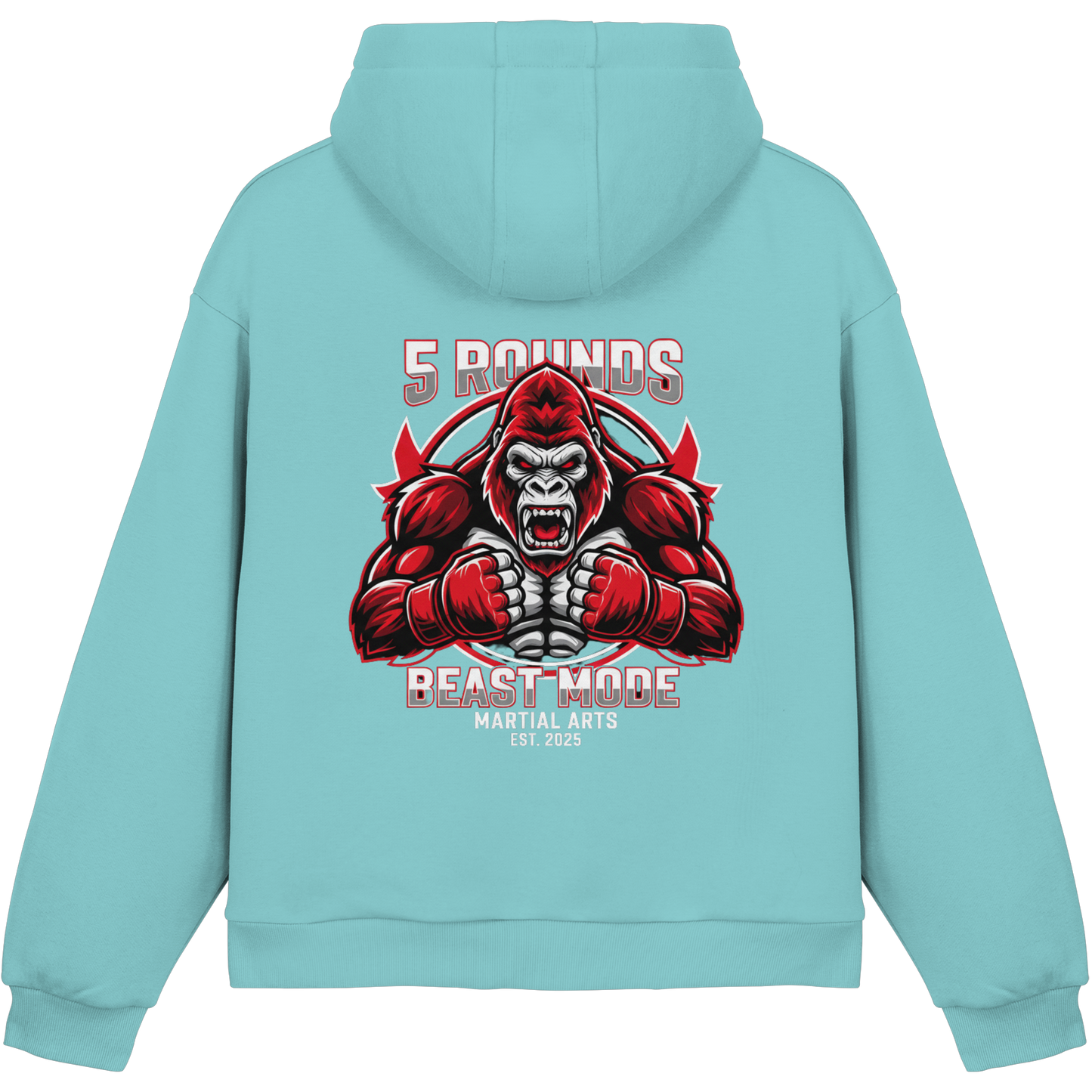 5 ROUNDS BEAST MODE Gorilla Fluffy Boxcut Hoodie