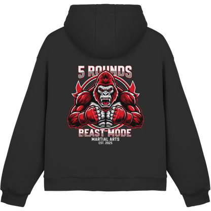 5 ROUNDS BEAST MODE Gorilla Fluffy Boxcut Hoodie