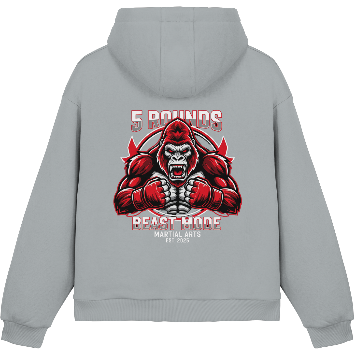 5 ROUNDS BEAST MODE Gorilla Fluffy Boxcut Hoodie