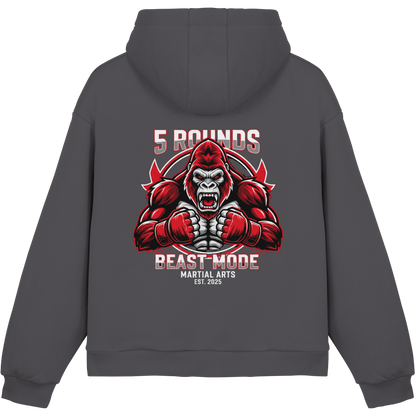 5 ROUNDS BEAST MODE Gorilla Fluffy Boxcut Hoodie