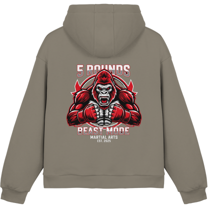 5 ROUNDS BEAST MODE Gorilla Fluffy Boxcut Hoodie