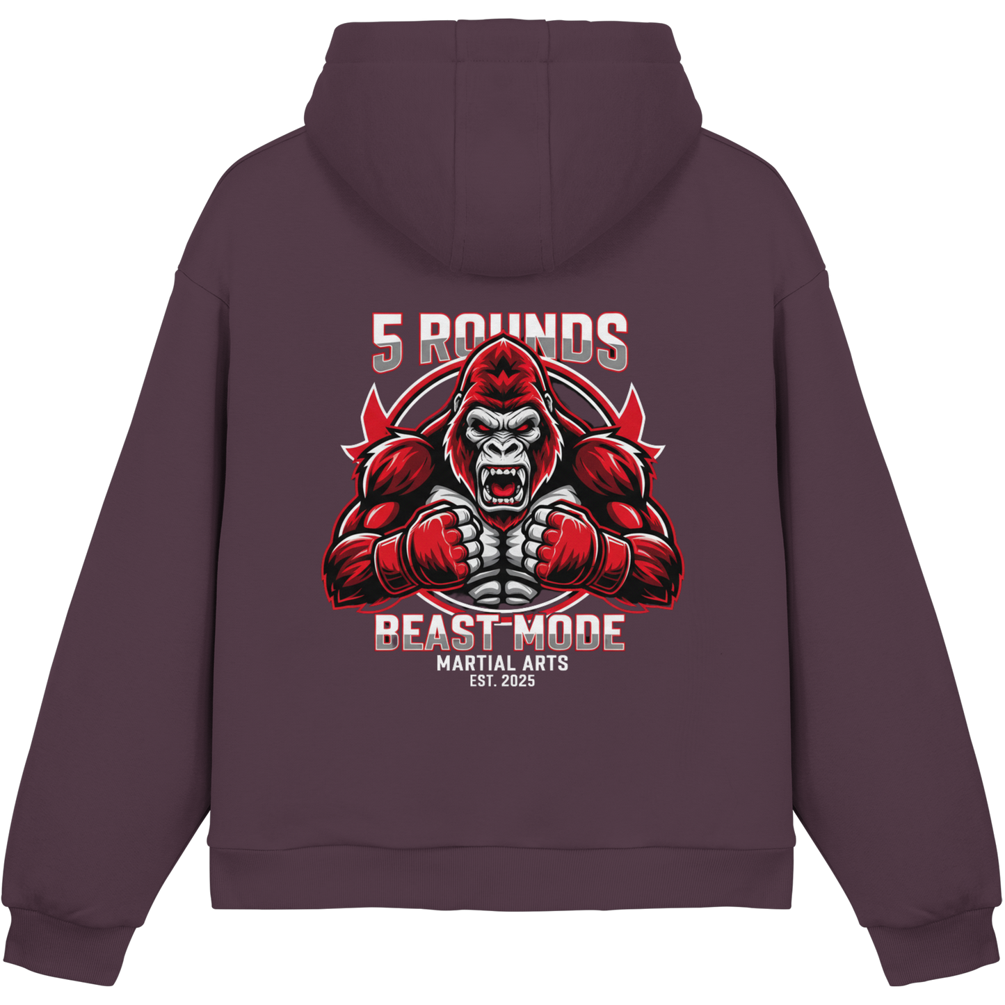 5 ROUNDS BEAST MODE Gorilla Fluffy Boxcut Hoodie