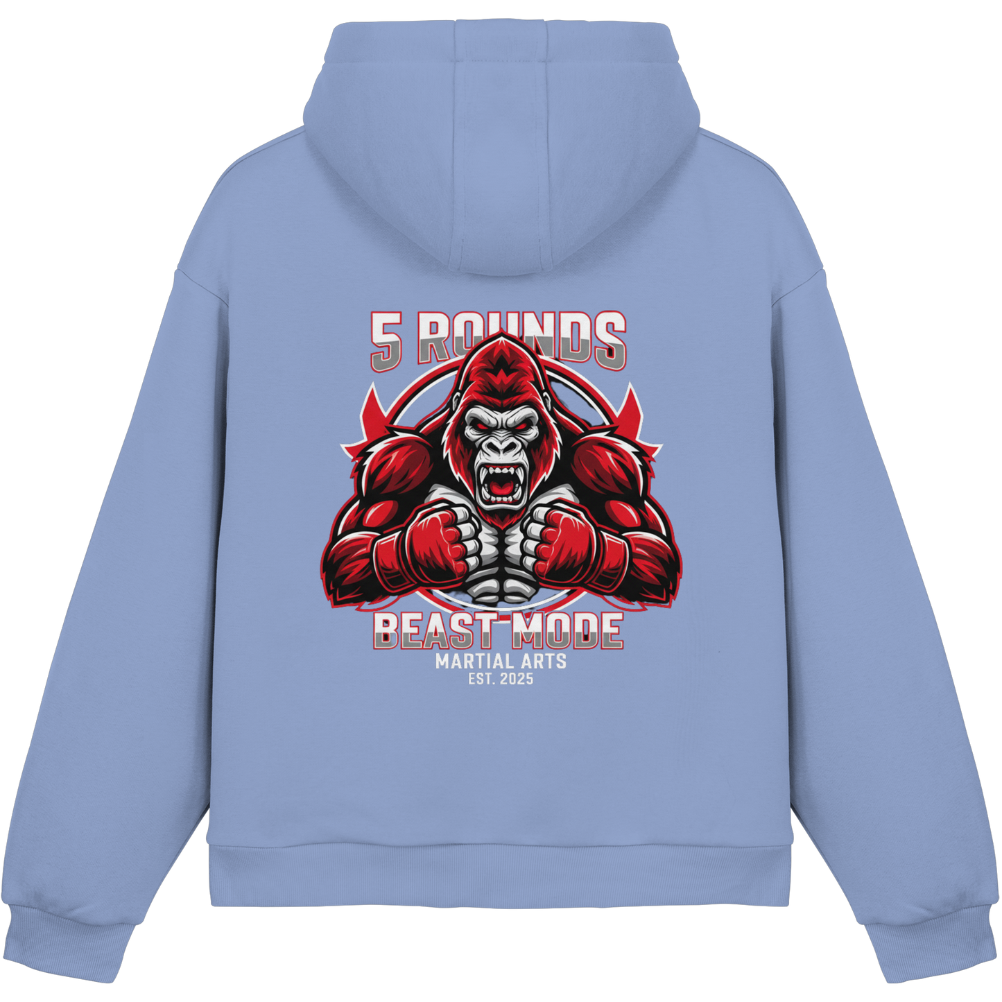 5 ROUNDS BEAST MODE Gorilla Fluffy Boxcut Hoodie