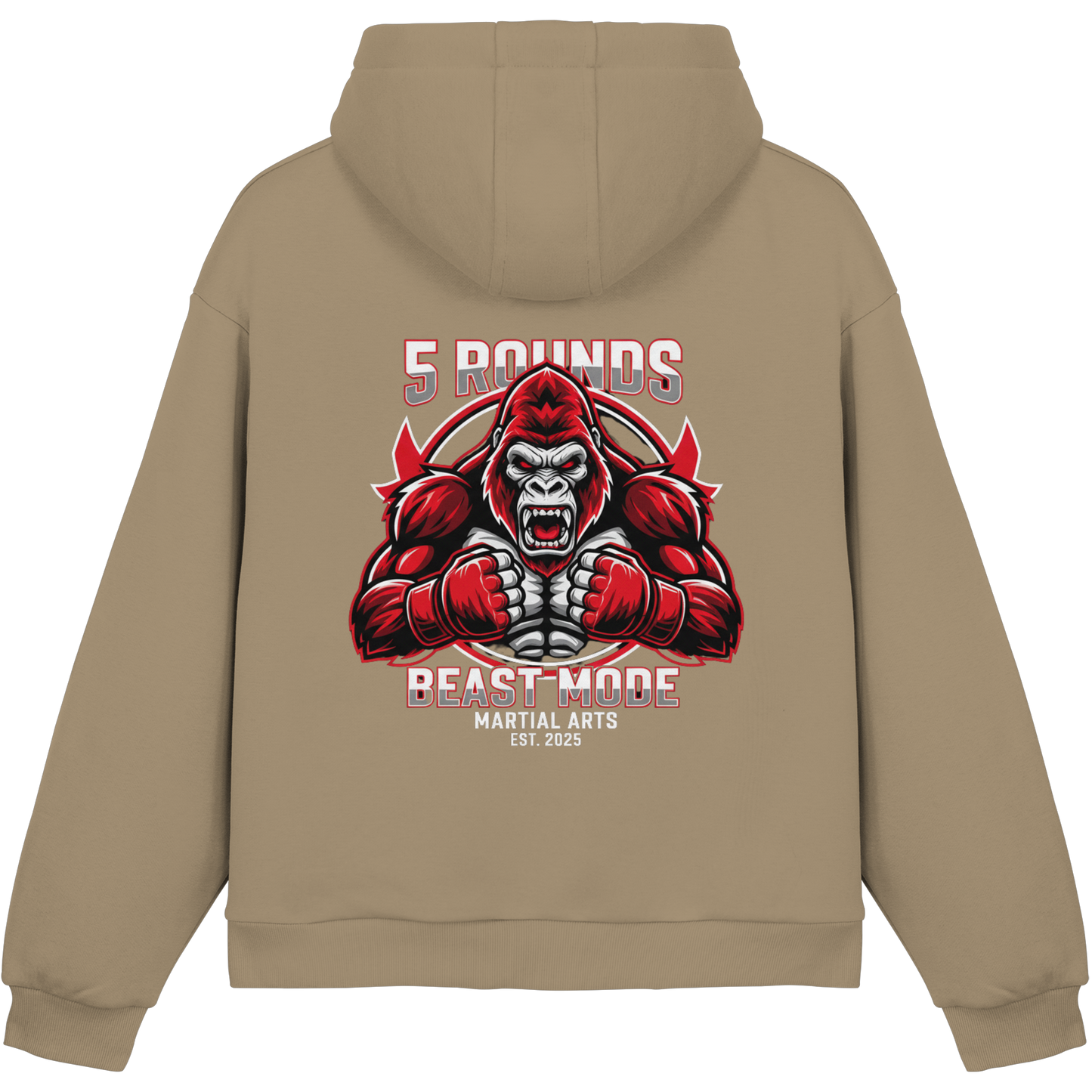 5 ROUNDS BEAST MODE Gorilla Fluffy Boxcut Hoodie