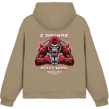 5 ROUNDS BEAST MODE Gorilla Fluffy Boxcut Hoodie