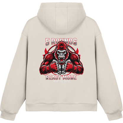 5 ROUNDS BEAST MODE Gorilla Fluffy Boxcut Hoodie
