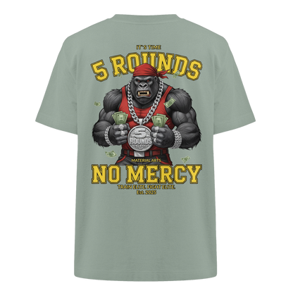 5 ROUNDS Vorne DTF hinten DTF Print 5 Rounds Fighter gorilla , macht chas money im Material Arts Kämpfen. - Heavy Oversized Organic Shirt