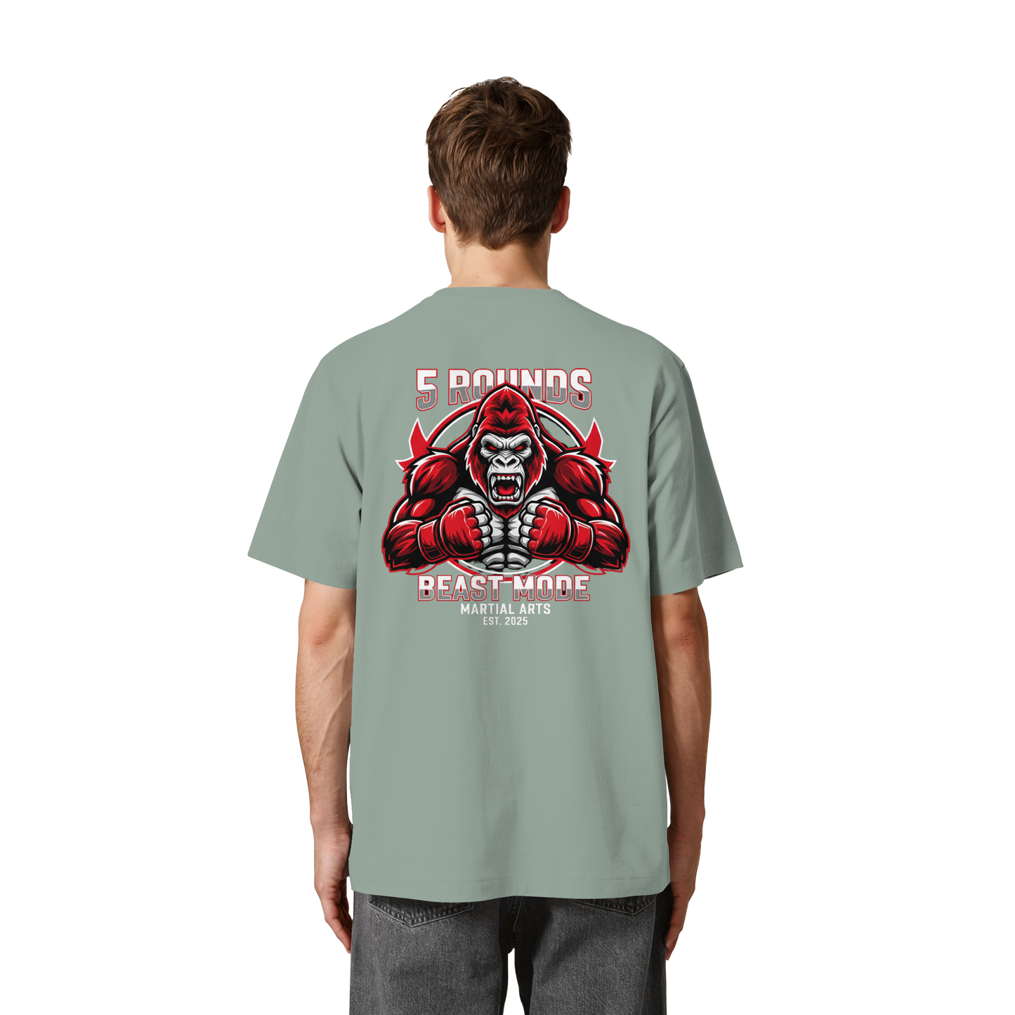 5 ROUNDS BEAST MODE Gorilla Heavy Oversized Organic Shirt