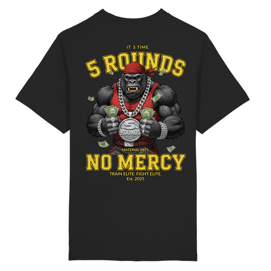 5 ROUNDS Vorne DTF hinten DTF Print 5 Rounds Fighter gorilla , macht chas money im Material Arts Kämpfen. - Heavy Oversized Organic Shirt