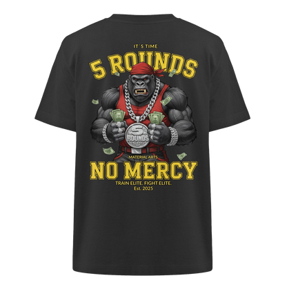 5 ROUNDS Vorne DTF hinten DTF Print 5 Rounds Fighter gorilla , macht chas money im Material Arts Kämpfen. - Heavy Oversized Organic Shirt