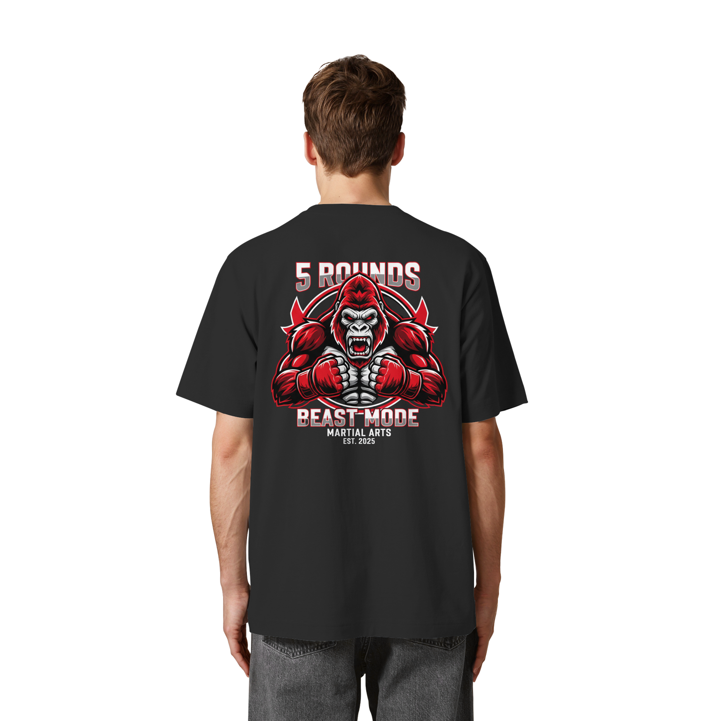 5 ROUNDS BEAST MODE Gorilla Heavy Oversized Organic Shirt