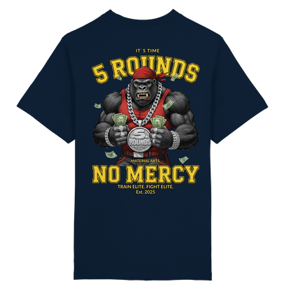 5 ROUNDS Vorne DTF hinten DTF Print 5 Rounds Fighter gorilla , macht chas money im Material Arts Kämpfen. - Heavy Oversized Organic Shirt