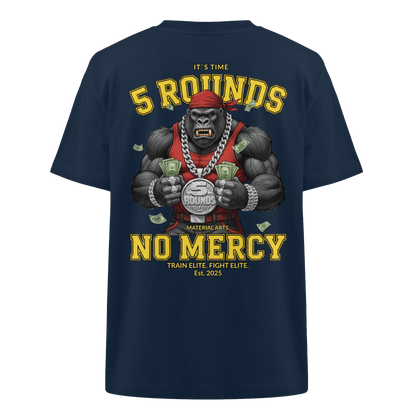5 ROUNDS Vorne DTF hinten DTF Print 5 Rounds Fighter gorilla , macht chas money im Material Arts Kämpfen. - Heavy Oversized Organic Shirt