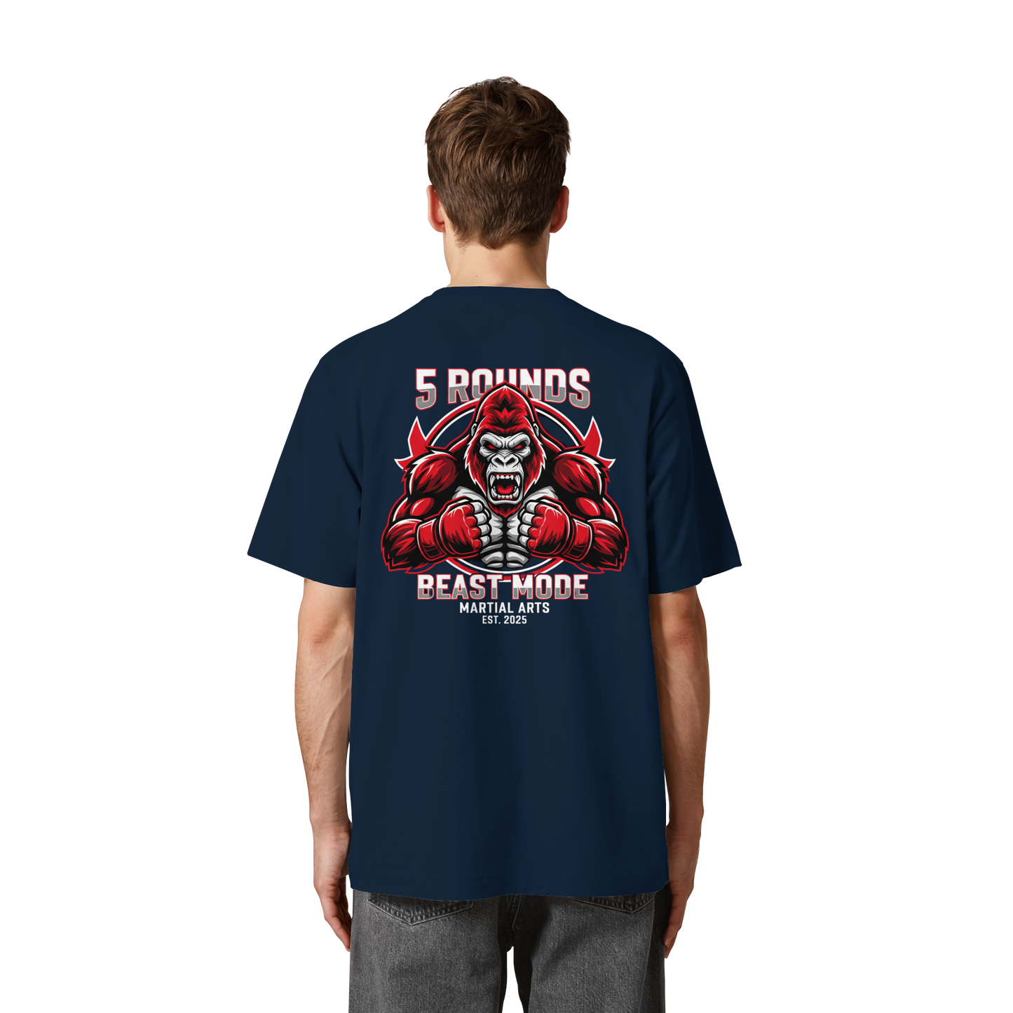 5 ROUNDS BEAST MODE Gorilla Heavy Oversized Organic Shirt