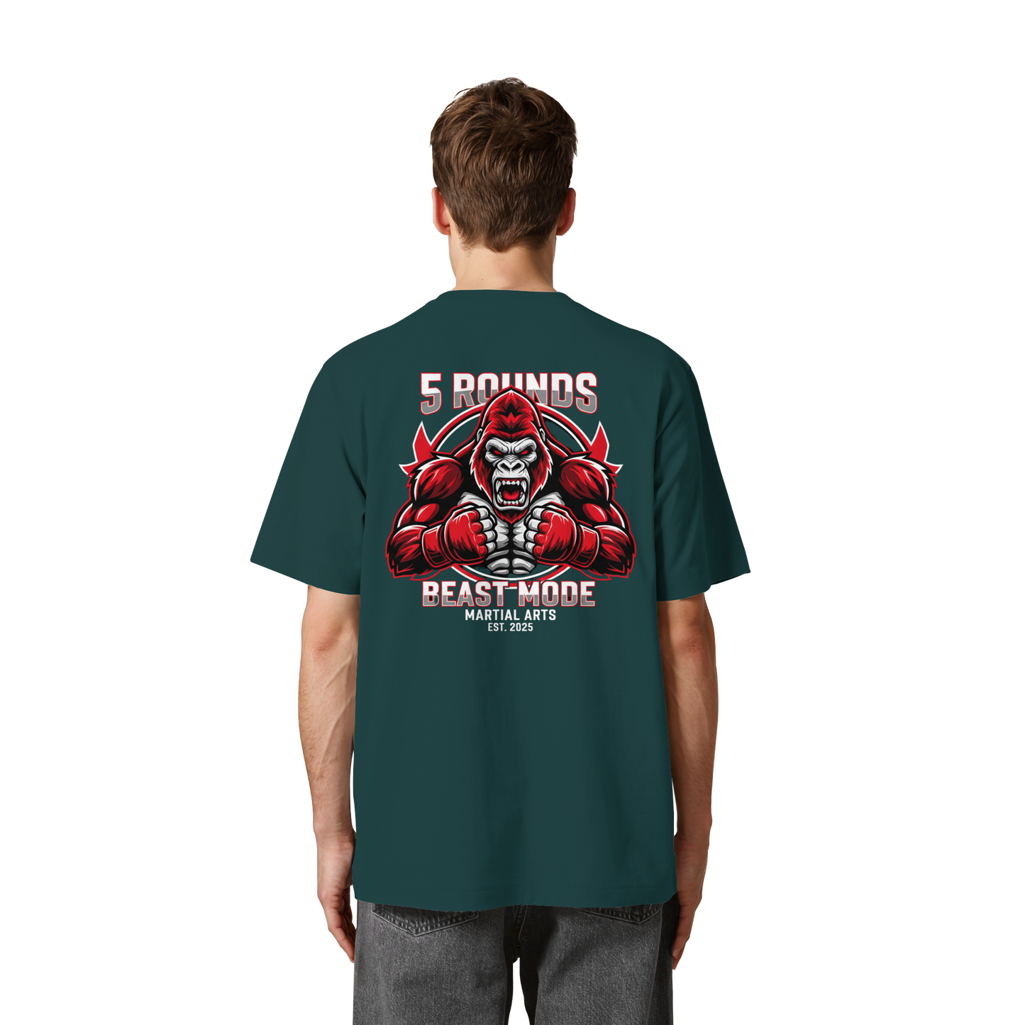 5 ROUNDS BEAST MODE Gorilla Heavy Oversized Organic Shirt