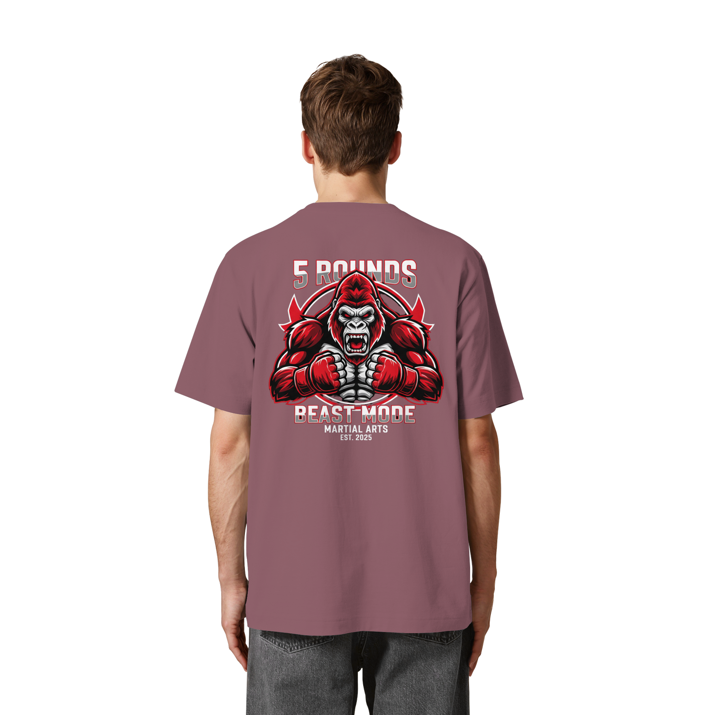 5 ROUNDS BEAST MODE Gorilla Heavy Oversized Organic Shirt