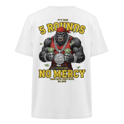 5 ROUNDS Vorne DTF hinten DTF Print 5 Rounds Fighter gorilla , macht chas money im Material Arts Kämpfen. - Heavy Oversized Organic Shirt