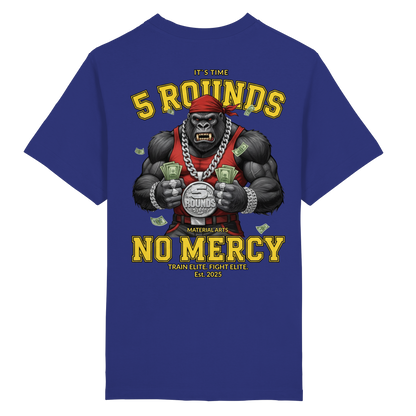 5 ROUNDS Vorne DTF hinten DTF Print 5 Rounds Fighter gorilla , macht chas money im Material Arts Kämpfen. - Heavy Oversized Organic Shirt