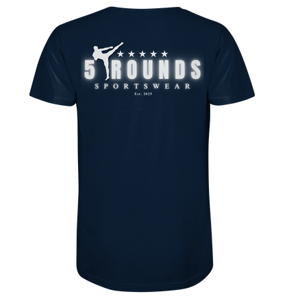 5 ROUNDS Mens Organic V-Neck Shirt – Premium Bio V-Neck