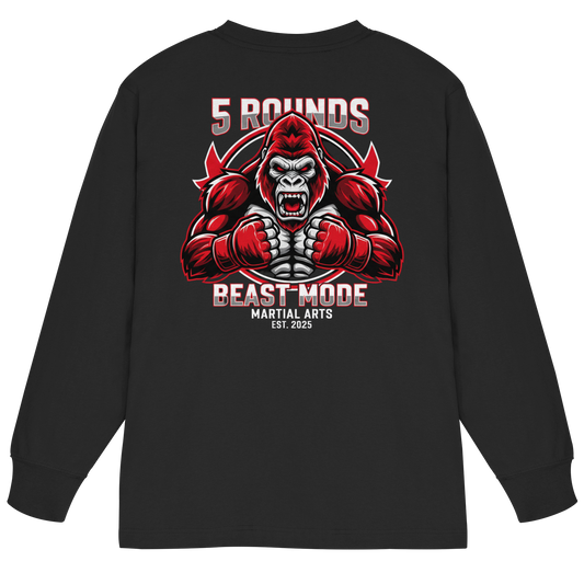 5 ROUNDS BEAST MODE Gorilla Organic Heavy Oversized Longsleeve