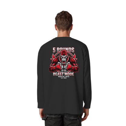 5 ROUNDS BEAST MODE Gorilla Organic Heavy Oversized Longsleeve