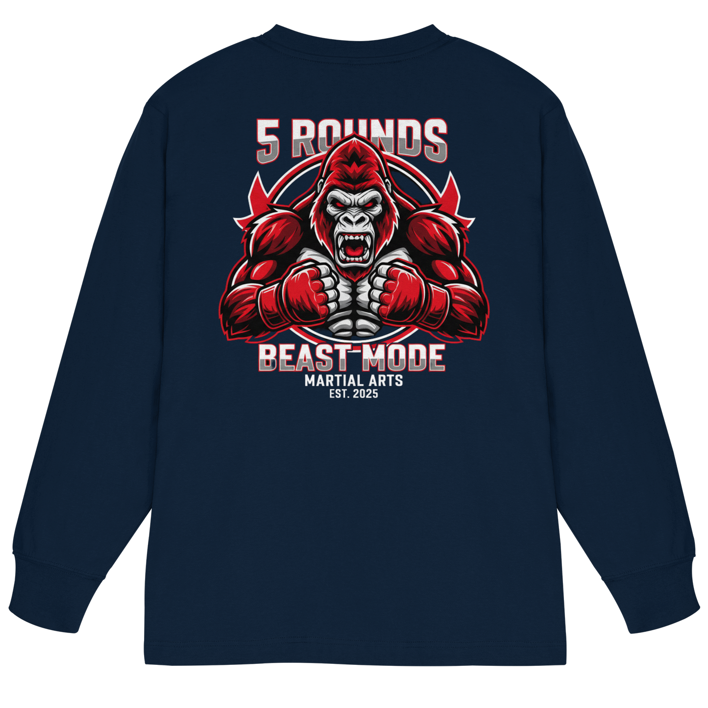 5 ROUNDS BEAST MODE Gorilla Organic Heavy Oversized Longsleeve