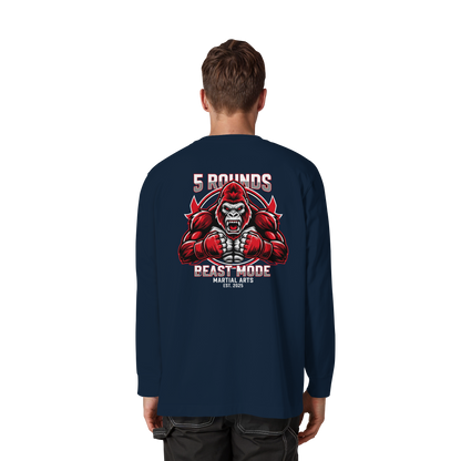 5 ROUNDS BEAST MODE Gorilla Organic Heavy Oversized Longsleeve