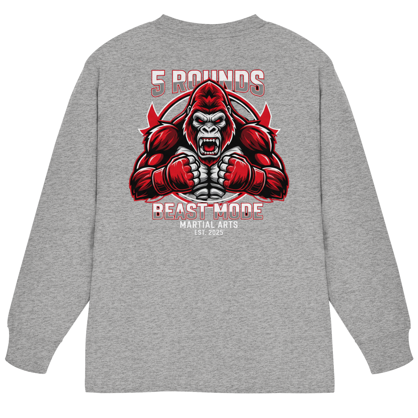 5 ROUNDS BEAST MODE Gorilla Organic Heavy Oversized Longsleeve