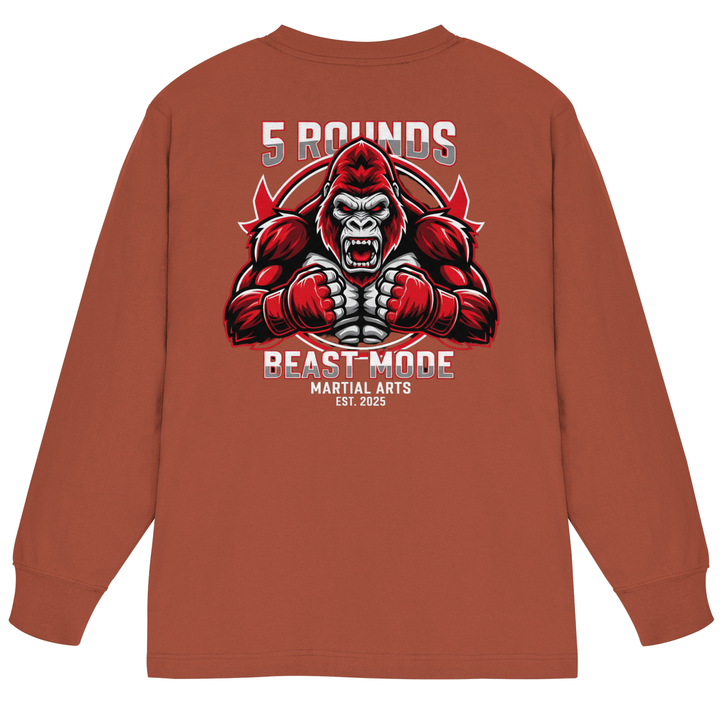 5 ROUNDS BEAST MODE Gorilla Organic Heavy Oversized Longsleeve
