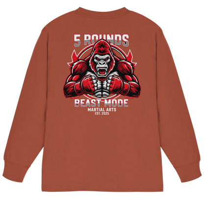 5 ROUNDS BEAST MODE Gorilla Organic Heavy Oversized Longsleeve