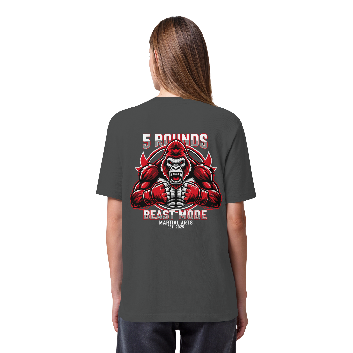 5 ROUNDS BEAST MODE Gorilla Organic Heavy T-Shirt