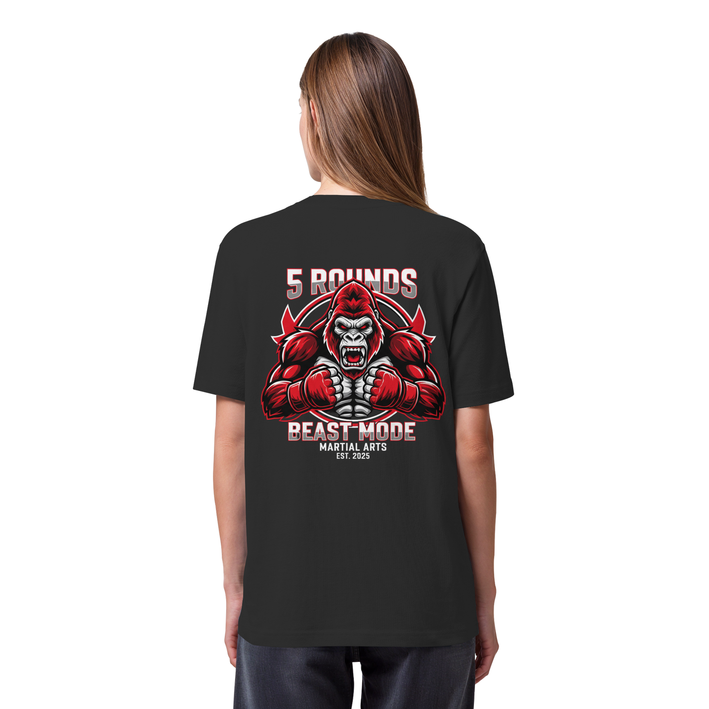 5 ROUNDS BEAST MODE Gorilla Organic Heavy T-Shirt