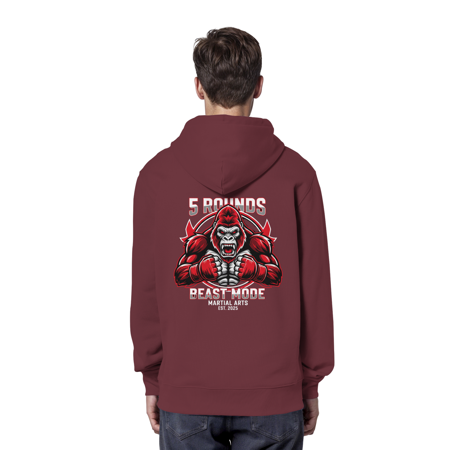 5 ROUNDS BEAST MODE Gorilla - Organic Hoodie