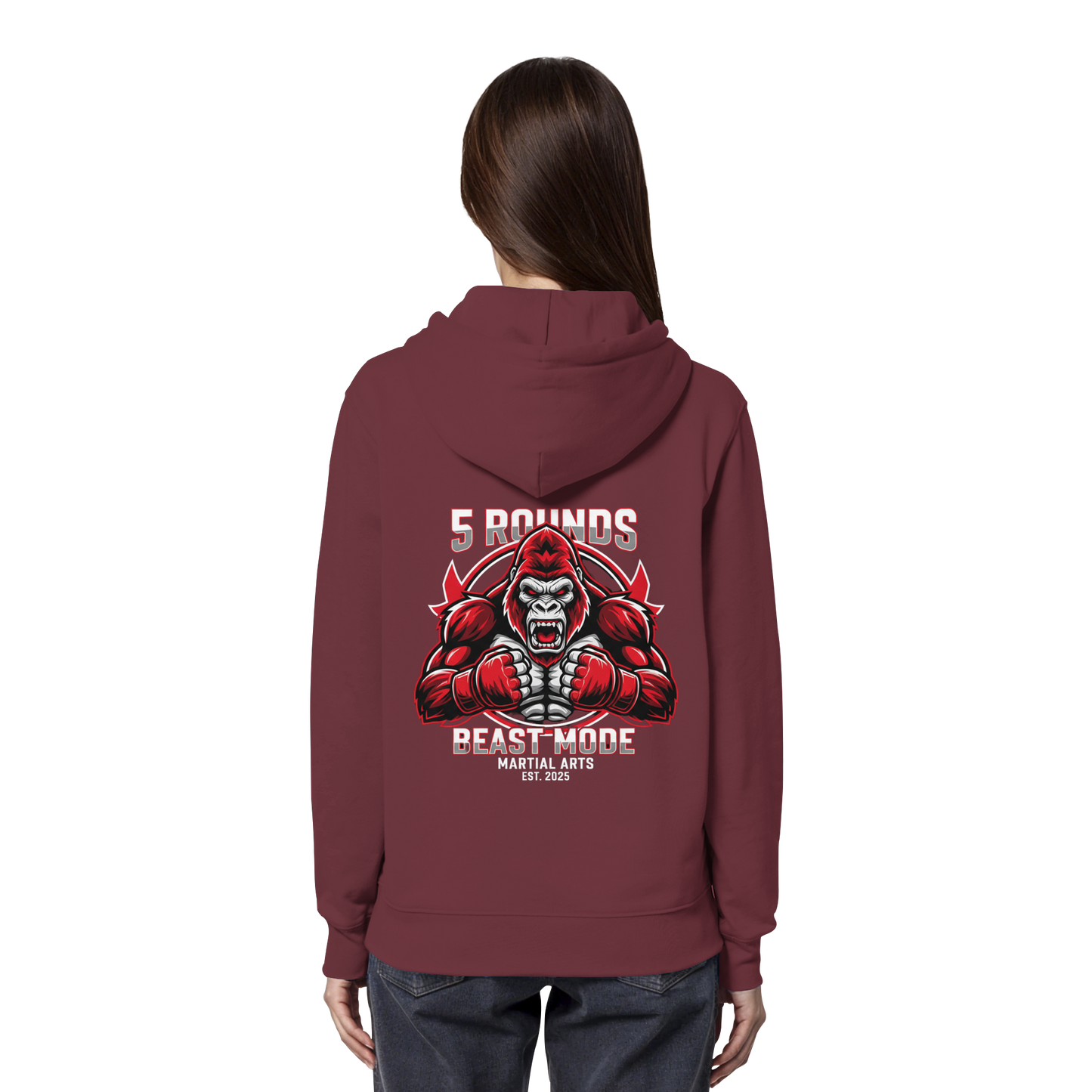 5 ROUNDS BEAST MODE Gorilla - Organic Hoodie