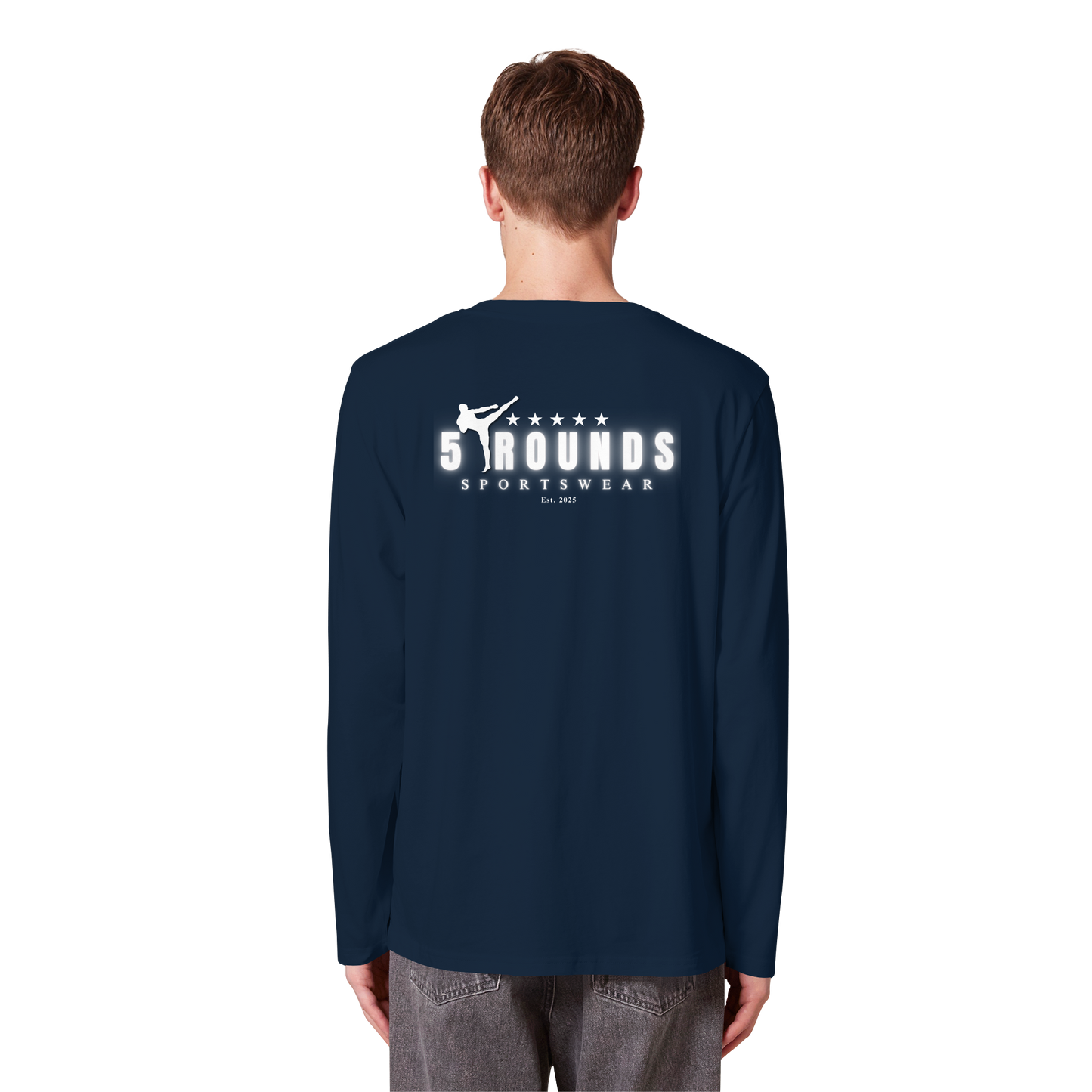 5 ROUNDS Organic Longsleeve T-Shirt – Premium Bio-Langarmshirt