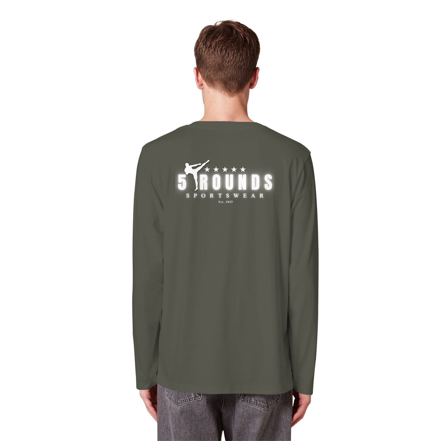 5 ROUNDS Organic Longsleeve T-Shirt – Premium Bio-Langarmshirt