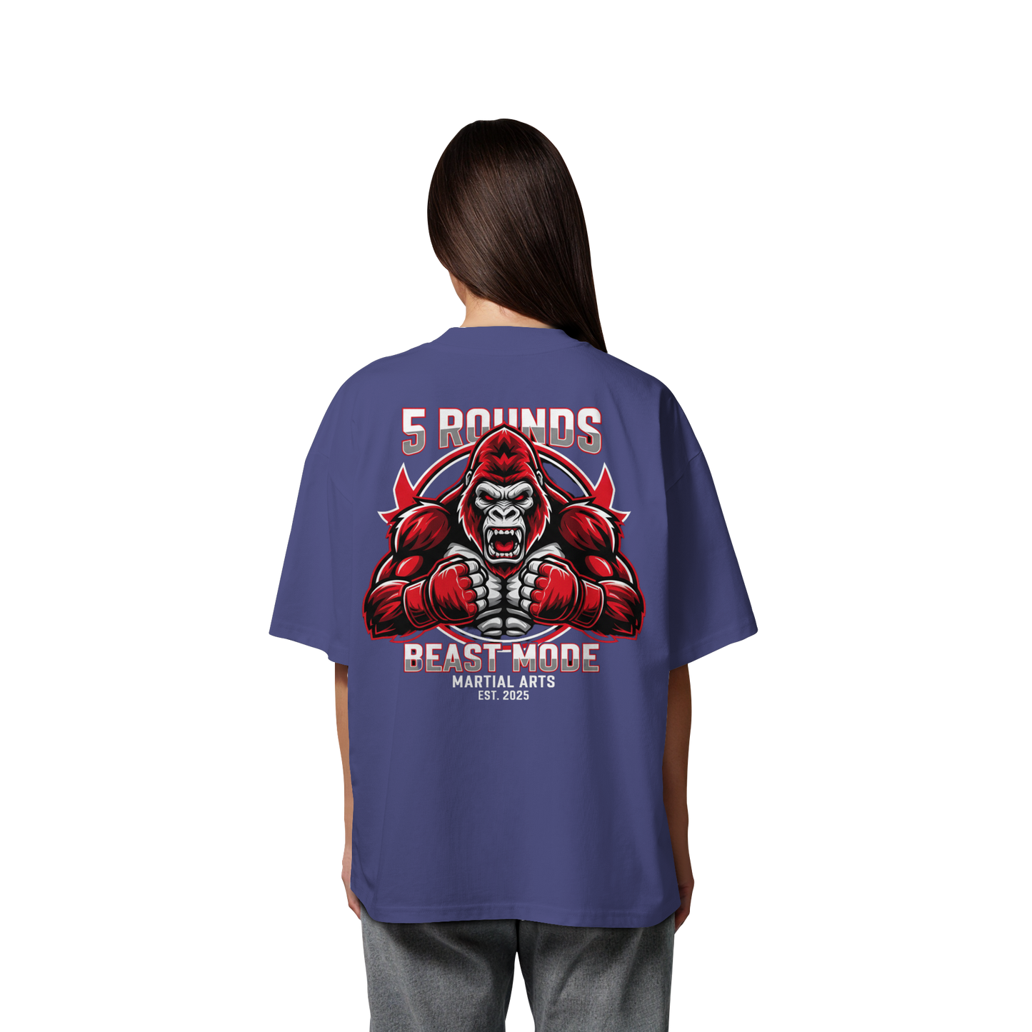 5 ROUNDS BEAST MODE Gorilla Organic Oversize Shirt