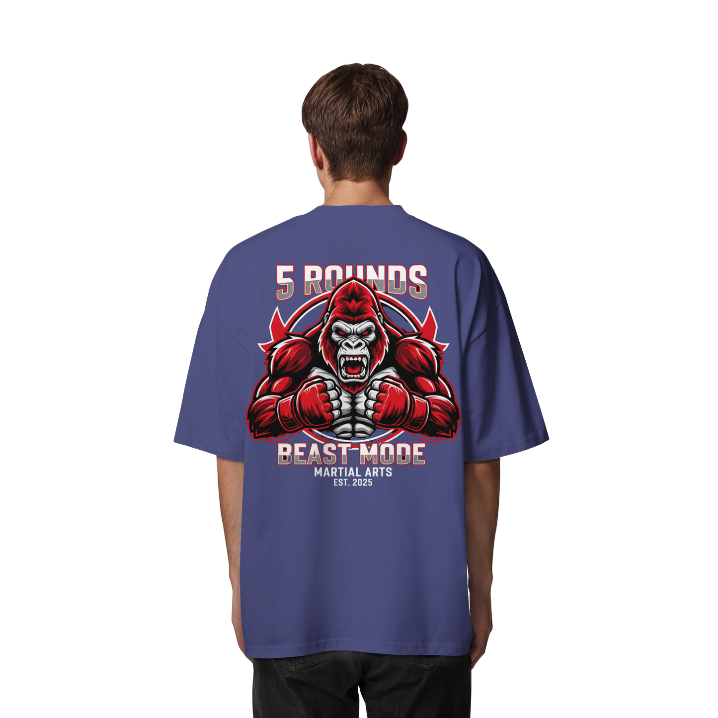 5 ROUNDS BEAST MODE Gorilla Organic Oversize Shirt