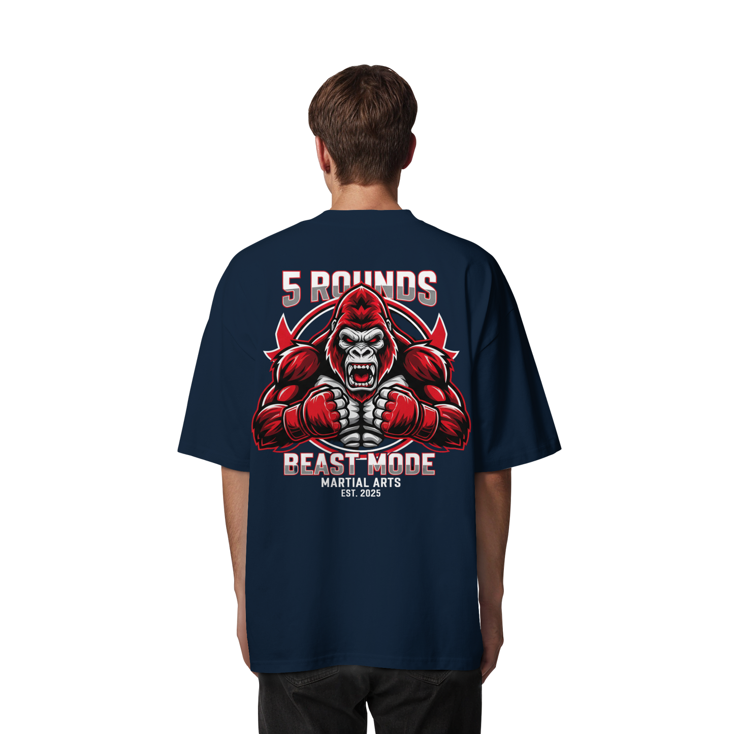 5 ROUNDS BEAST MODE Gorilla Organic Oversize Shirt