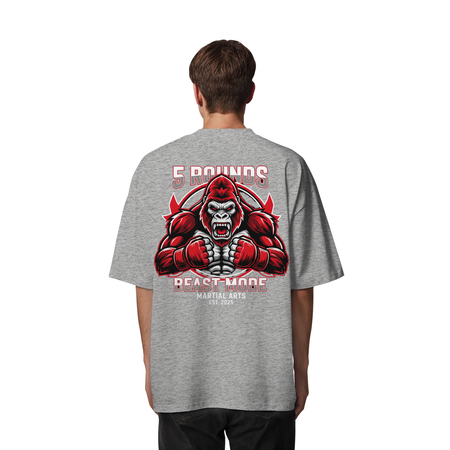 5 ROUNDS BEAST MODE Gorilla Organic Oversize Shirt
